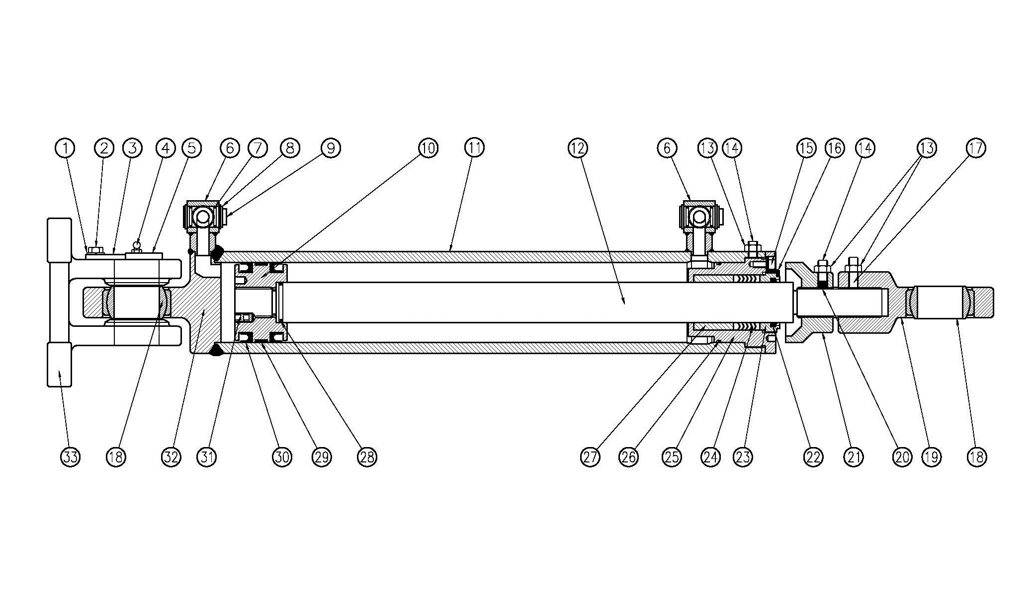 Model L80 Hydraulic Cylinder Assembly Diagram