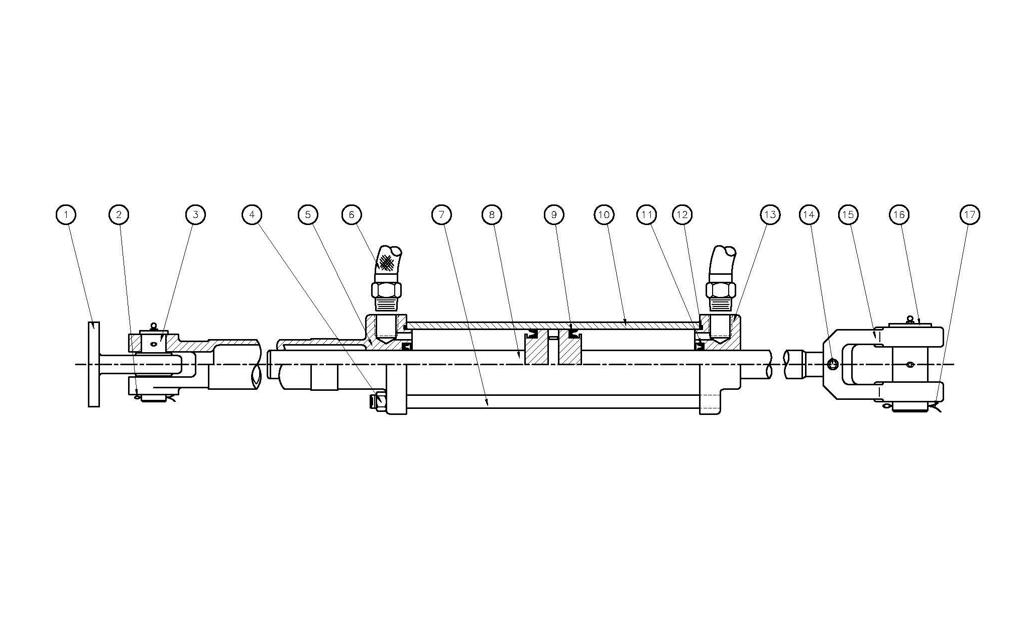 Type N65 N85 N175 N250 N350 N400 Hydraulic Cylinder Assembly Diagram